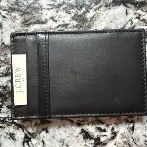 J Crew card holder black, new without tags